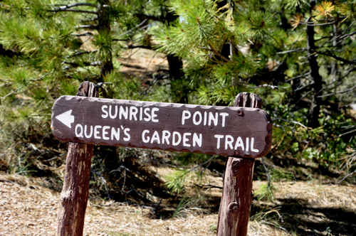 sign: Sunrise Point Queen's Garden Grail